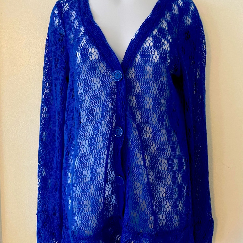 Open weave French Laundry cardigan